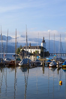 Upper Austria Prints: Picturesque Schloss Ort, Lake Traunsee