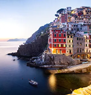 Picturesque village of Riomaggiore in Cinque Terre, UNESCO World Heritage Site