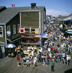 Pier 39 Prints: Pier 39 shops and restaurants near Fishermans Wharf