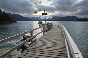 Pier on Lake Nahuel Huapi, Puerto Angostura, Villa La Angostura, Nahuel Huapi National Park