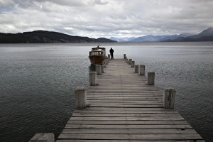 Pier on Lake Nahuel Huapi, Villa La Angostura, Nahuel Huapi National Park, The Lake District