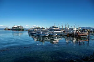 Excursion Boat Prints: Pier in Ushuaia, Tierra del Fuego, Argentina, South America