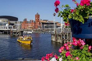 Pierhead Building Prints: Pierhead building on waterfront of Cardiff Bay harbour
