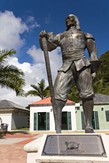 Images Dated 29th November 2006: Pieter Stuyvesant statue, Whathey Pier, Philipsburg, St