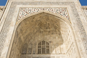 Taj Mahal Prints: Pietra dura jali inlay, Taj Mahal, UNESCO World Heritage Site, Agra, Uttar Pradesh