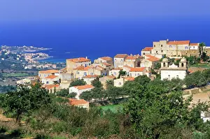 Corsica Prints: Pigna, village of the Balagne region, Upper Corsica, Northern Corsica, France, Europe
