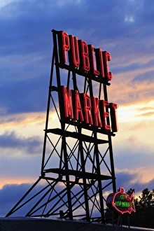 Seattle Prints: Pike Place Market, Seattle, Washington State, United States of America, North America
