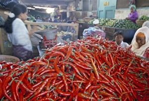 Small Business Prints: Pile of chillies for sale