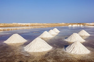 Salt Prints: Piles of salt collected from natural salt pans at Salinas, just outside Santa Maria