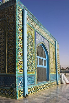 Pilgrim at the Shrine of Hazrat Ali, Mazar-i-Sharif, Balkh, Afghanistan, Asia