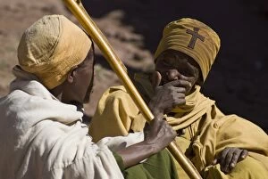 Pilgrims during the celebrations for the Orthodox Christmas in Lalibela, Ethiopia, Africa