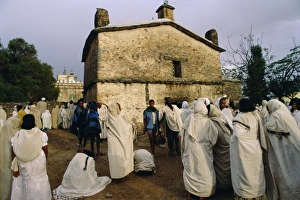 Pilgrims at the Easter Festival, St. Mary of Sion, Axoum (Axum), Abyssinian Highlands