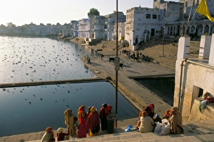 Pushkar Prints: Pilgrims at Pushkar Lake