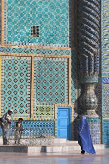 Pilgrims at the Shrine of Hazrat Ali, who was assassinated in 661, Mazar-I-Sharif