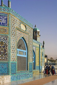 Pilgrims at the Shrine of Hazrat Ali, who was assassinated in 661, Mazar-I-Sharif
