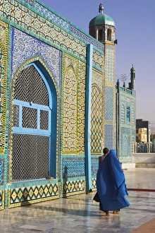 Pilgrims at the Shrine of Hazrat Ali, who was assassinated in 661, Mazar-I-Sharif