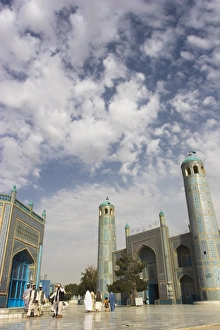 Pilgrims at the shrine of Hazrat Ali, who was assassinated in 661, Mazar-I-Sharif
