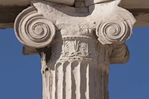Images Dated 24th October 2010: Detail of pillar on the Erechtheion at the Acropolis, UNESCO World Heritage Site, Athens, Greece