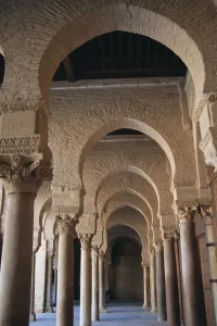 Kairouan Prints: Detail of pillars around courtyard