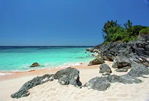 Vacation Destination Prints: Pink Beach, South Shore, Smiths Parish, Bermuda, Atlantic, North America