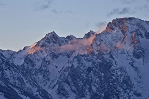 Teton Range Prints: Pink clouds along the Teton Range at sunset