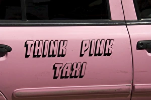 Key West Prints: Pink taxi, Duval Street