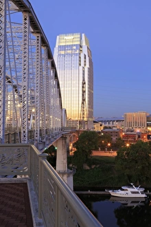 Nashville Prints: Pinnacle Tower and Shelby Pedestrian Bridge