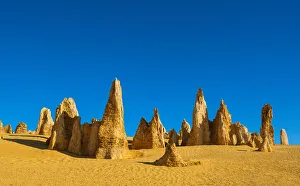Western Australia Prints: Pinnacles, rare limestone formations, dated around 30000 years old, Nambung National Park