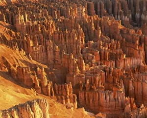 Pinnacles and rock formations caused by erosion