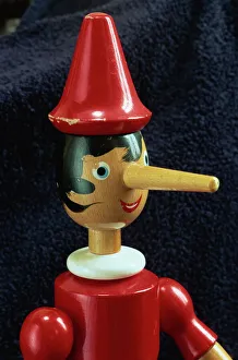 Crafts Prints: Pinocchio toy for sale, Collodi, Tuscany, Italy, Europe