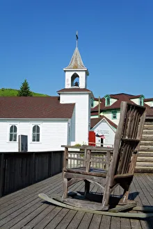 Chairs Prints: Pioneer Church in Frontier Village, Jamestown, North Dakota, United States of America