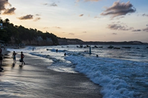Rio Grande Do Norte Prints: Pipa Beach at sunset, Rio Grande do Norte, Brazil, South America