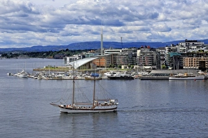 Masts Prints: Pipervika Harbour, Oslo, Norway, Scandinavia, Europe