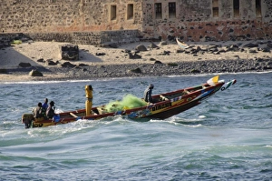 Ile De Goree Prints: Pirogue or fishing boat, Goree Island, near Dakar, Senegal, West Africa, Africa
