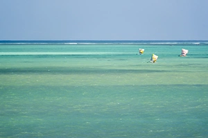 Sailing Boat Prints: Pirogue, a traditional Madagascar sailing boat, Ifaty Beach, Madagascar, Africa