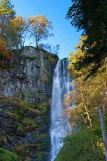 Flowing Water Gallery: Pistyll Rhaeadr Waterfalls, Llanrhaeadr ym Mochnant, Berwyn Mountains, Powys, Wales