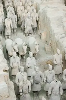 Soldier Prints: Pit 1 of Mausoleum of the First Qin Emperor housed in The Museum of the Terracotta Warriors