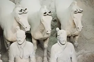 Pit 1 Mausoleum of the first Qin Emperor housed in The Museum of the Terracotta Warriors opened in 1979 near Xian City, Shaanxi Province