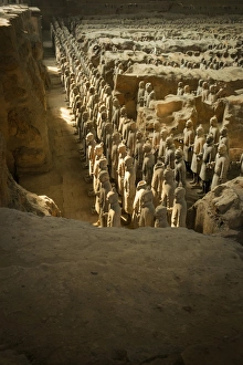 3rd Century Bc Prints: Pit 1, Warrtiors, Terracotta Army, UNESCO World Heritage Site, Xian, Shaanxi, China, Asia