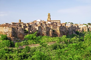 Cliffside Prints: Pitigliano, Grosseto, Tuscany, Italy