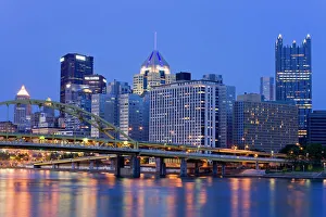Glowing Prints: Pittsburgh skyline and the Allegheny River