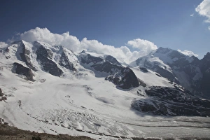 Piz Palu, in the Bernina Region, Swiss Alps, Switzerland, Europe