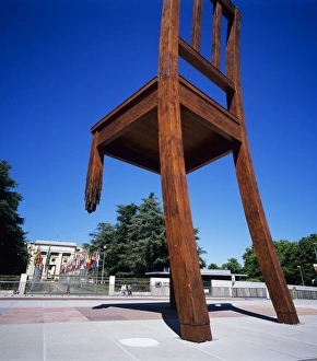 Chairs Prints: Place des Nations and the Palais des Nations, Geneva, Switzerland, Europe