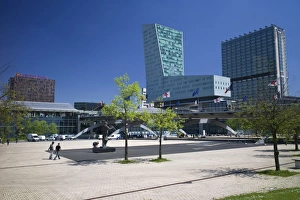 Railway Station Prints: Place Francois Mitterand and Lille Europe TGV station