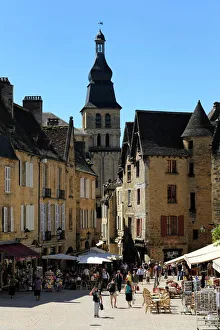 Street Scenes Prints: Place de la Liberte in the old town, Sarlat, Dordogne, France, Europe