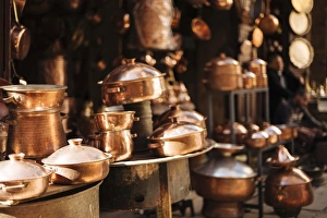 Pots Prints: Place Seffarine, Medina, Fes el Bali, Fes, Morocco, North Africa, Africa
