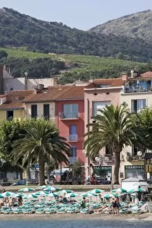 Plage de Port d Avall, Collioure, Pyrenees -Orientales , Languedoc, France, Europe