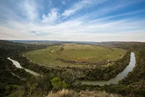 Eastern Cape Prints: The plains of the Amakhala Game Reserve surrounded by the Bushmans River, Eastern Cape