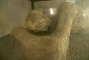 Natural Disaster Prints: Plaster cast of one of the inhabitants buried in ash