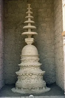 Plaster cast of miniature stupa from Gandharan civilization
